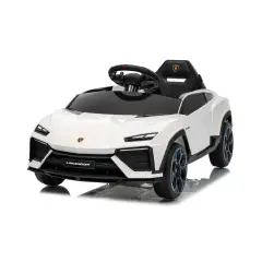 Lamborghini Lanzador Elettrica 12V - Batteria Litio, Doppio Motore e Bluetooth - Bianca