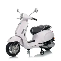 Vespa Piaggio Elettrica 8V - Batteria al Litio, Bluetooth e Luci LED - Bianca