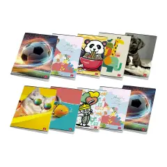 Quaderno Maxi Pigna Per Bambini Fantasie Assortite 80gr Rigatura A - Prima E Seconda Elementare
