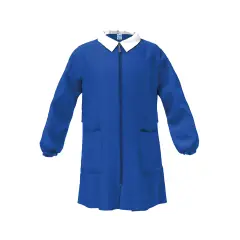 Grembiule Bambino Scuola Zip Senza Ricamo Blu 9 Anni