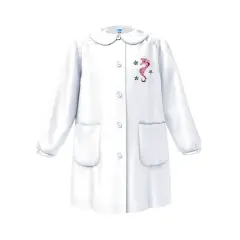 Grembiule Bambina Asilo Cavallo Marino Bianco 3 Anni