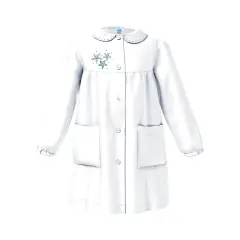 Grembiule Bambina Scuola Stelle Marine Bianco 9 Anni