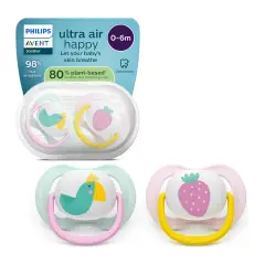 Ciuccio Philips Avent Ultra Air Collection 0-6M Uccellino/Fragola