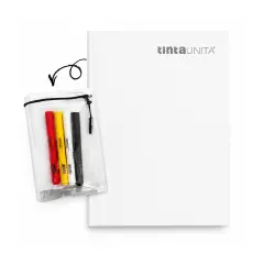 Tinta Unita Diario 16 Mesi Con Cover E Accessori Bianco
