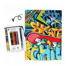 Tinta Unita Young Diario 10 Mesi Con Cover E Accessori Skate