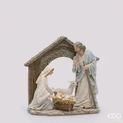 Natività Natalizia EDG Bianca e Azzurra H 30 cm