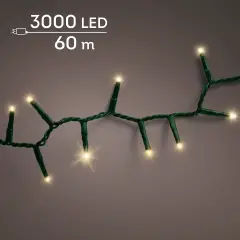 Luci di Natale LED Compatte 3000 LED 60 m 8 Funzioni