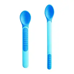 Set 2 Cucchiai Termosensibili Con Cover Blu
