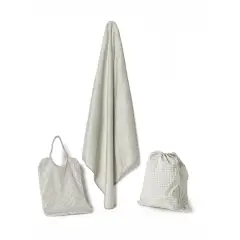 Set Asilo 3 Pezzi: Bavaglino Xl Asciugamano e Sacca Porta Oggetti Square Boy